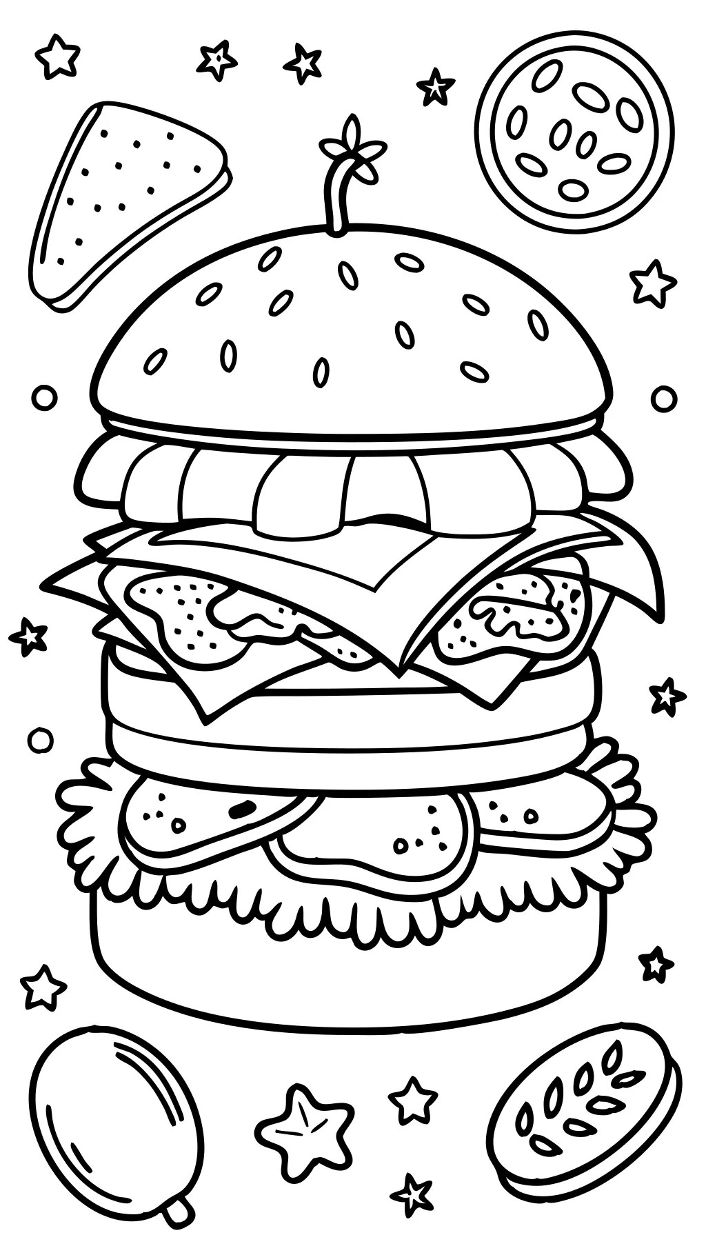 coloriage cheeseburger